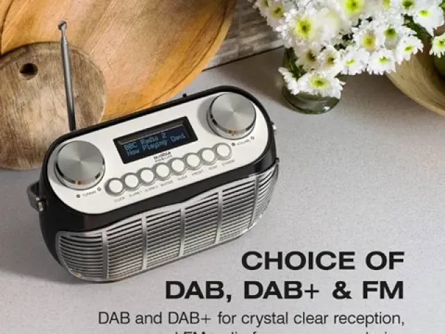 Detroit Retro DAB FM Radio by Audible Fidelity - Black - SALE PRICE!!